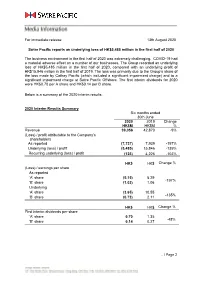 For Immediate Release 13Th August 2020 Swire Pacific Reports an Underlying Loss of HK$5,485 Million in the First Half of 2020 Th