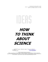 How to Think About Science