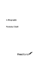 A Biography Nicholas Udall