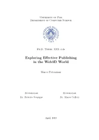 Exploring Effective Publishing in the Web3d World