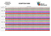 Kempton Park Schedule