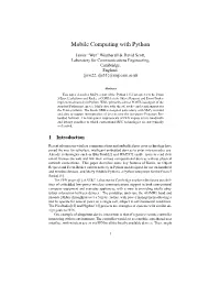 Mobile Computing with Python