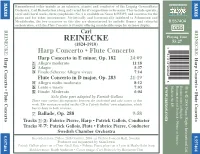 Reinecke Has a Long and Varied List of Compositions to His Name