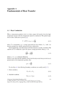 Appendix a Fundamentals of Heat Transfer
