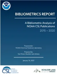 CSL Bibliometrics Report 2015-2020