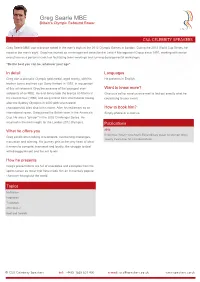 Greg Searle MBE Speaker Profile