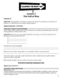 Lesson 2 the Fall of Man Genesis 2