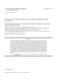 Preparation of Al-Doped Xonotlite and Its Adsorption Properties for Pb(II) in Wastewater