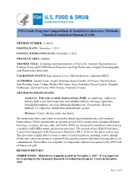 Screening and Determination of Polycyclic Aromatic Hydrocarbons