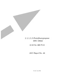 1, 1, 1, 3, 3-Pentafluoropropane (HFC-245Fa) (CAS No. 460-73-1)