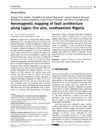 Aeromagnetic Mapping of Fault Architecture Along Lagos–Ore Axis, Southwestern Nigeria