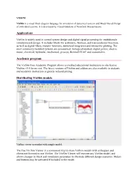 Applications Academic Program Distributing Vissim Models
