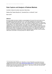 Data Capture and Analysis of Darknet Markets