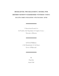 High-Level Programming Model for Heterogeneous Embedded Systems Using