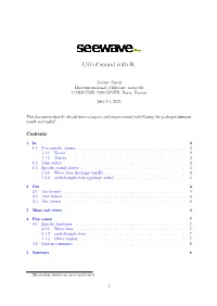 I/O of Sound with R