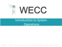 Introduction to System Operations