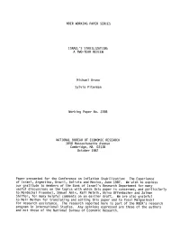 NBER WORKING PAPER SERIES a TWO-YEAR REVIEW Michael