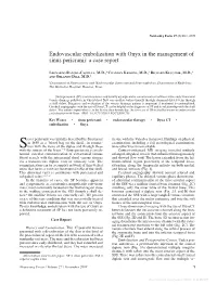 Endovascular Embolization with Onyx in the Management of Sinus Pericranii: a Case Report