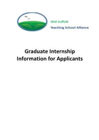 Graduate Internship Information for Applicants
