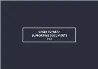 Green to Wear Supporting Documents V 1.2 Index
