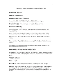 LOUIS ARMSTRONG and DUKE ELLINGTON Course Code