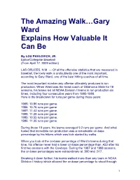 The Amazing Walk…Gary Ward Explains How Valuable It Can Be
