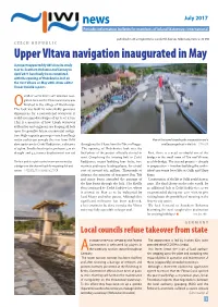 Upper Vltava Navigation Inaugurated In
