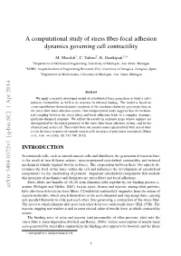 A Computational Study of Stress Fiber-Focal Adhesion Dynamics