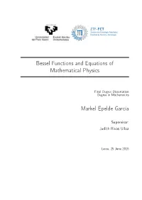 Bessel Functions and Equations of Mathematical Physics Markel Epelde García