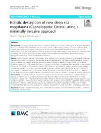 (Cephalopoda: Cirrata) Using a Minimally Invasive Approach Alexander Ziegler* and Christina Sagorny