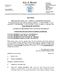 Detroit, MI 48236 – Contract Period: October 1, 2020 Through June 30, 2021 – Total Contract Amount: $204,517.70