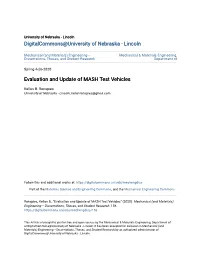 Evaluation and Update of MASH Test Vehicles