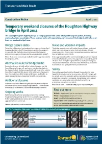 Full Weekend Closure of Houghton Highway