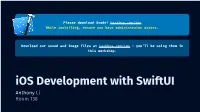 Intro to Ios