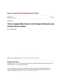 The ICJ's Uganda Wall: a Barrier to the Principle of Distinction and an Entry Point for Lawfare