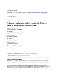 A Classical Morphological Analysis of Galaxies in the Spitzer Survey of Stellar Structure in Galaxies (S4G)
