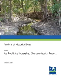Analysis of Historical Data for the Joe Pool Lake Watershed Characterization Project