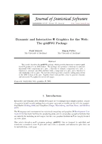 Dynamic and Interactive R Graphics for the Web: the Gridsvg Package