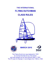 Flying Dutchman Class Rules