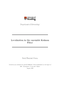 Localization in the Ensemble Kalman Filter