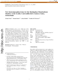 New Biostratigraphical Data for the Burdigalian Montchaibeux Member at the Locality Courrendlin-Solé (Canton of Jura, Switzerla