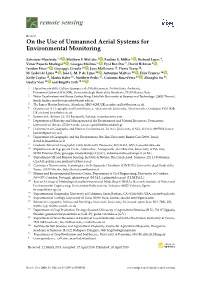 On the Use of Unmanned Aerial Systems for Environmental Monitoring
