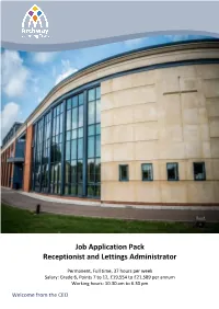 Receptionist & Lettings Administrator