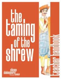 Shrew Around a Deep Thrust Stage—With Only Nine Rows Separating the Farthest Dramatis Personae 10 Who’S Who 11 Seat from the Stage
