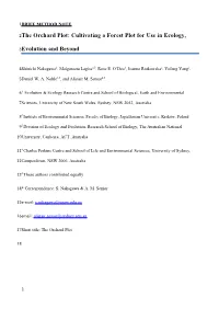 The Orchard Plot: Cultivating a Forest Plot for Use in Ecology, Evolution