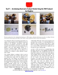 An Indexing Head and a Toolpost Grinder Using a 7600 Tool Post