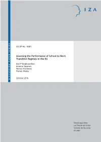 Assessing the Performance of School-To-Work Transition Regimes in the EU