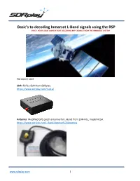 Basic's to Decoding Inmarsat L-Band Signals Using The