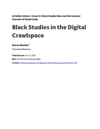Black Studies in the Digital Crawlspace