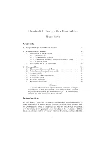 Church's Set Theory with a Universal